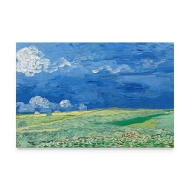 Imagem de Quadro Van Gogh Campo De Trigo Com Nuvens De Tempestade - Bimper