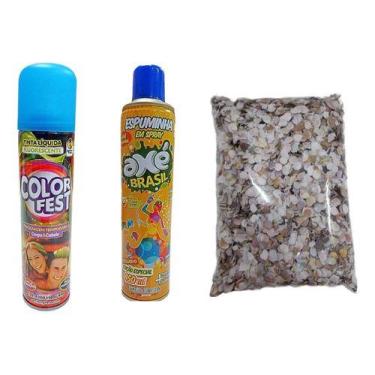 Imagem de Kit De Carnaval Com Confetes, Tinta E Espuma - Romã Atacado