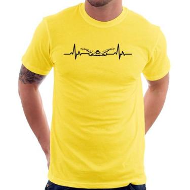 Imagem de Camiseta Batimentos Natação - Foca na Moda, Amarelo, G