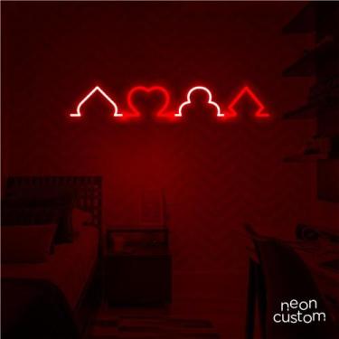 Imagem de painel letreiro led Neon Naipes decoracao festa bar - Neon Custom, Mul