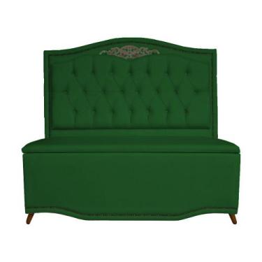 Imagem de Kit Cabecaira + Calçadeira Para Cama Box Casal King - Suede - Sv Decor