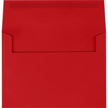Imagem de Envelopes de convite LUXPaper A7 | 14,5 cm x 19,5 cm | Vermelho festivo | Texto de 27 kg | Quantidade 50