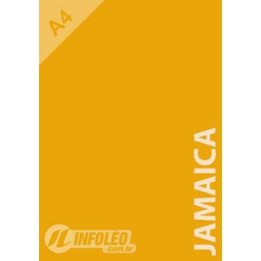 Imagem de Papel Color Plus A4 180 gramas Jamaica (Laranja Claro), 10 Folhas