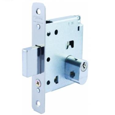 Imagem de Fechadura 278 Auxiliar Cromada Canto Redondo Lafonte