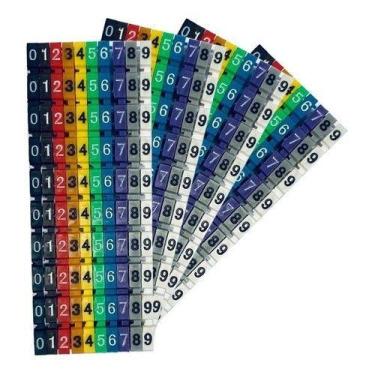 Imagem de Anilha Para Cabo De Rede Cat5e Cat6 Numéricas Kit 100 Peças Identifica