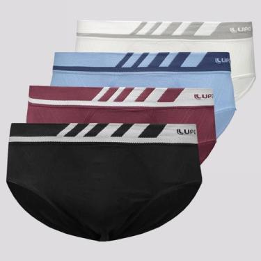 Imagem de Kit de 4 Cuecas Slip Lupo Microfibra Sortidas, GG