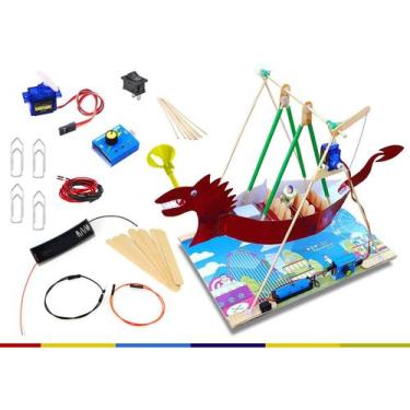 Imagem de Kit Didático Robótica Educacional - Barco Vicking Parque de Diversões 