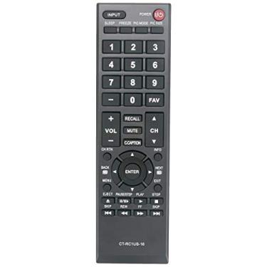 Imagem de Controle remoto de substituição para Toshiba TV 19AV600 19AV600U 19AV600UZ 19C100 19C100U 19C10U 19C1D 19C1DU 22SL400 22SL400U 23L1350U 23L2300U 24L4200 24L4200U 24SL410U 24SL410U