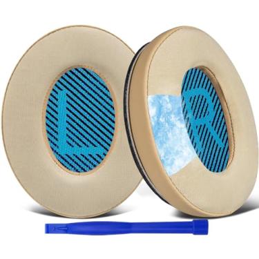 Imagem de SoloWIT Almofadas de Ouvido para Bose Fones, Almofadas de Reposição para Bose QuietComfort 15 QC15 QC25 QC2 QC35/Ae2 Ae2i Ae2w/SoundTrue & SoundLink Around-Ear & Around-Ear II-Bege
