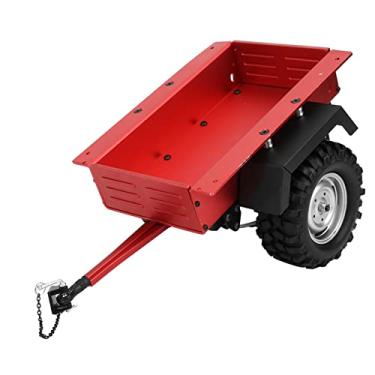 Imagem de Carro de Reboque RC, Suspensão de Mola de Placa de Metal de Alta Simulação, Aro e Pneus de Borracha para Carro SCX10 90046 1/10 RC (Vermelho)