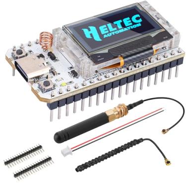 Imagem de MakerHawk Placa De Desenvolvimento Esp32 Lora V3 Sx1262 Com Display Oled De 0,96 Polegadas 240 Mhz Cp2102 915 Mhz Antena Para Arduino Meshtastic Lorawan Iot (Antena Atualizada)