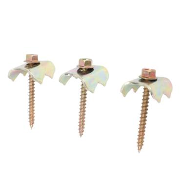 Imagem de Grampos de Cerca de 100 Unidades, Pregos de Cerca para Cerca de Arame e Madeiras Macias, Fixadores de Cerca Reutilizáveis, Parafusos de Pregos de Cerca de Arame de Aço