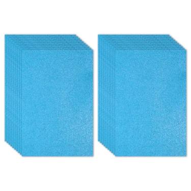 Imagem de PATIKIL 20 folhas de espuma brilhante de 2 mm, papel EVA brilhante azul claro 40,6 cm x 30,5 cm