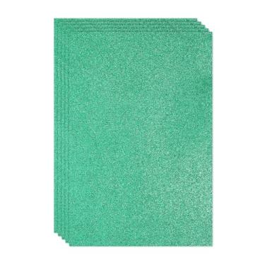 Imagem de PATIKIL Folha de espuma com glitter EVA brilhante verde escuro 11,8 x 7,9 polegadas, 2 mm de espessura, feltro de glitter EVA brilhante para projetos de artesanato, 5 peças