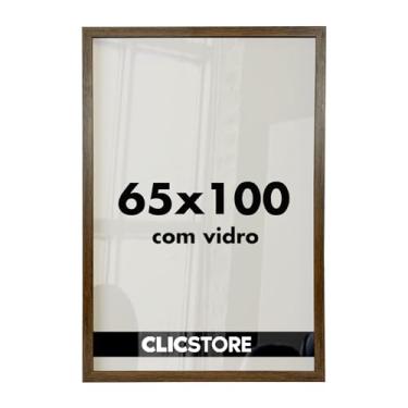 Imagem de Moldura Quadro 65x100 cm Decoração Criativa Sala Quarto Escritório para Arte Foto Imagem Painel Gravura Pôster com Vidro (Tabaco)