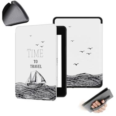 Imagem de GUKSRASO Capa para Kindle Paperwhite (7", 12ª Geração, Release 2024) e Kindle Colorsoft Signature Edition com Tira de Alça de Mão TPU Soft Traseiro Com a Função Automotor/Sleep