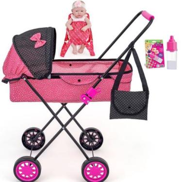 Imagem de Carrinho de Boneca Veneza 79 CM ALT Bebe Reborn Milan Luxo - Sag Toys,