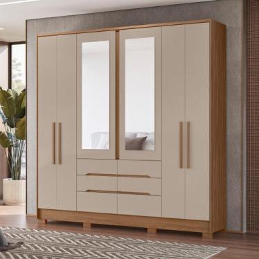 Imagem de Jogo Roupeiro e Comoda Florence Carvalho Fendi - Mais de Casa