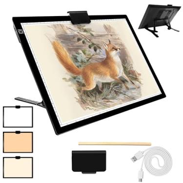 Imagem de Mlife A3 Light Pad, Caixa de Luz com Bateria Embutida, 3 Temperaturas de Cores, Brilho Contínuo, Quadro de Luz Led Recarregável para Traçar, Arte com Diamantes, Esboços