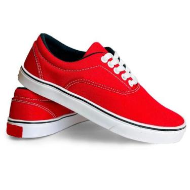 Imagem de Tenis Feminino Confortavel Casual Authentic Unissex - Orks, Vermelho, 