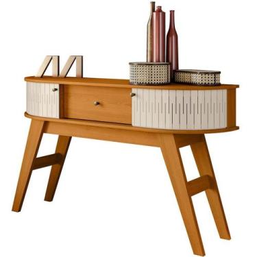 Imagem de Aparador 2 Portas 1 Gaveta Histórico - Madetec, Cinamomo e Off White