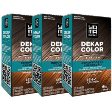 Imagem de Kit 3 DekapColor Yama Removedor De Coloração Capilar Cabelo Profission