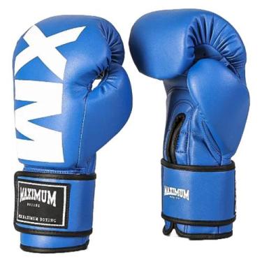 Imagem de Luva De Boxe Muay Thai Kickboxing Maximum Mxm Azul, 12oz