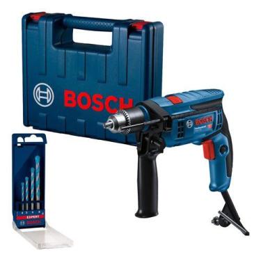 Imagem de Furadeira Impacto Bosch Gsb 13 Re 750w Com Kit 4 Brocas 110v