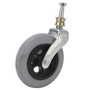 Imagem de Rodízio Dianteiro de Cadeira de Rodas Cinza de 6 Polegadas Rodízio Inflável de Borracha Universal para Carrinho de Cadeira de Rodas Ampla Aplicação para Idosos e Deficientes
