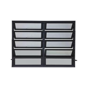 Imagem de Vitro Basculante 100X150 Preto 2 Seções Linha 25 Jade - Brecorimo