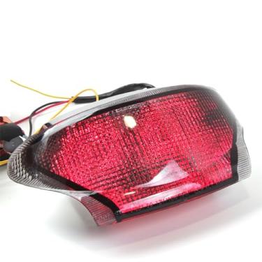 Imagem de zurio Lanterna traseira de LED fumê compatível com Triumph Speed Triple 1997-2001, Daytona 595 1997-1998 995 1999-2001, luz traseira de freio de seta, acessórios de substituição integrados para