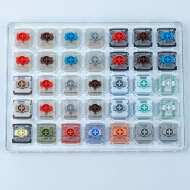 Imagem de GATERON Série de interruptores de teclado de baixo perfil, interruptores de teclado Jade Pro Chocolate Banana Grey Heron, compatíveis com teclado de jogos de baixo perfil