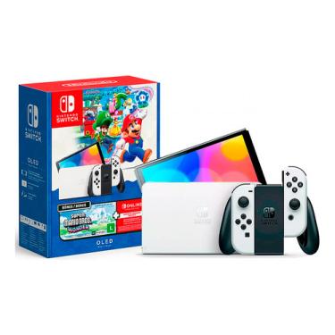 Imagem de Nintendo Switch Hbg-s-kaasc 45496885281 64gb Super Mario Bros Wonder Branco 2024 Switch