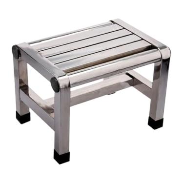 Imagem de ＫＬＫＣＭＳ Banco do chuveiro de chuveiro de aço inoxidável pé de descanso de pé de descanso de bato -de -passo para quarto para quarto de estar de estar de, 31cmx21.6cmx36cm