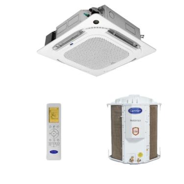 Imagem de Ar Condicionado Split Cassete 4 vias Inverter Carrier 18000 BTUS Quente e Frio 220V Monofásico 38TVQD18515MC