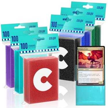 Imagem de 600CT Matte Card Sleeves, 6 Colors MTG Card Sleeves, Magic PCK Deck Sleeve for TCG, Game Cards