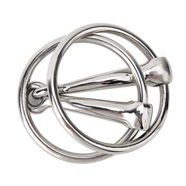 Imagem de Snaffle Snaffle Cavalo Snaffle Bit Stainl Snaffle Horse Eque Plies, Aço Inoxidável Cavalo Snaffle Bit Boca Articulada Oca para Eque Plies