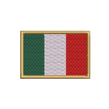 Imagem de BP0030-001 Bandeira Itália Patch Bordado 7,5×5,0cm (D) Matriz Para Bordar)