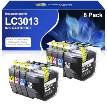 Imagem de Cartuchos de tinta LC3013 compatíveis com Brother LC3013 LC3011 LC3013XL cartucho de tinta (2BK/2C/2M/2Y 8-Pack) Funciona para impressora Brother MFC-J491DW MFC-J690DW MFC-J895DW MFC-J497DW