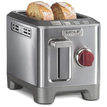 Imagem de Torradeira 2 Fatias com Fendas Extra Largas, Seletor de Tonalidade, Configurações para Bagel e Descongelamento, 110V 800W, WOLF GOURMET,