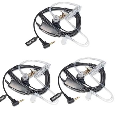 Imagem de TWAYRDIO Pacote Com 3 Fones De Ouvido De Rádio Com Microfone Para Motorola Talkabout T600 T800 T460 T470 T475, Fone De Ouvido De Vigilância Com Microfone Em Linha E Ptt Para Rádios Bidirecionais Tal
