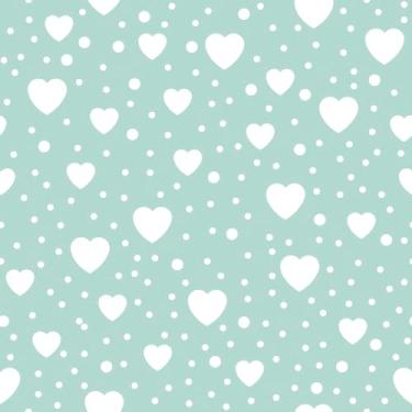 Imagem de Papel De Parede Adesivo Coração Branco Corações 12m