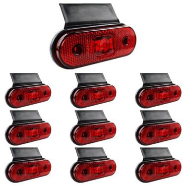 Imagem de 10 Lanterna Lateral Caminhão Carreta Facchini LED VM +Suporte - Prime