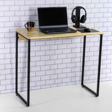 Imagem de Mesa Industrial Madeira Compacta Para Home Office Apartamento - Beto M