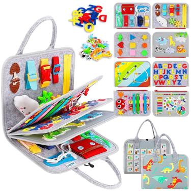 Imagem de Busy Board Esjay para crianças pequenas Brinquedos Montessori de 1 a 4 anos