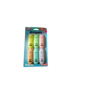 Imagem de Kit Escolar Marca Texto Ton Pastel Para Menina Pets - KAZ