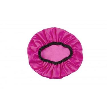Imagem de Touca De Cetim Anti-frizz Dormir Profissional Dompel Rosa Escuro