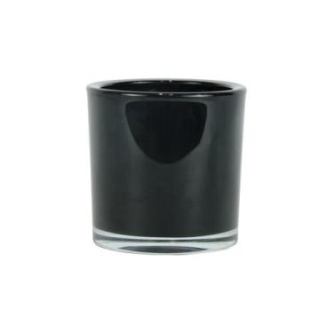 Imagem de Vaso cilindrico preto vidro polones 12CM