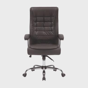 Imagem de Cadeira Big Mola Ensacada Escritório Presidente Giratória em Couro Sintetico com Nr17 Espresso