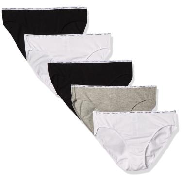 Imagem de Calcinhas femininas com logotipo de algodão exclusivo da Calvin Klein